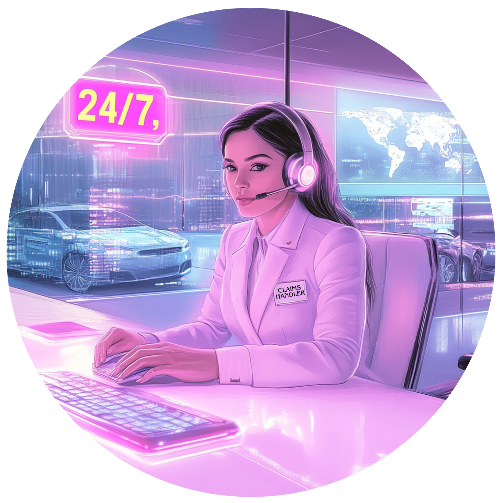 Driver calling the 24/7 hotline for non-fault accident help on Accident Assist Network homepage.