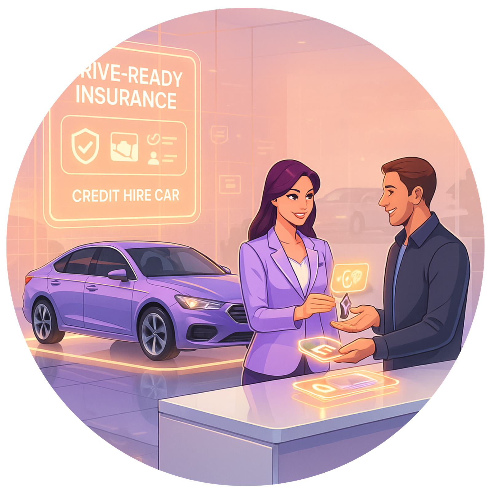 Ride-ready cover visual supporting replacement vehicle readiness after an accident on homepage.