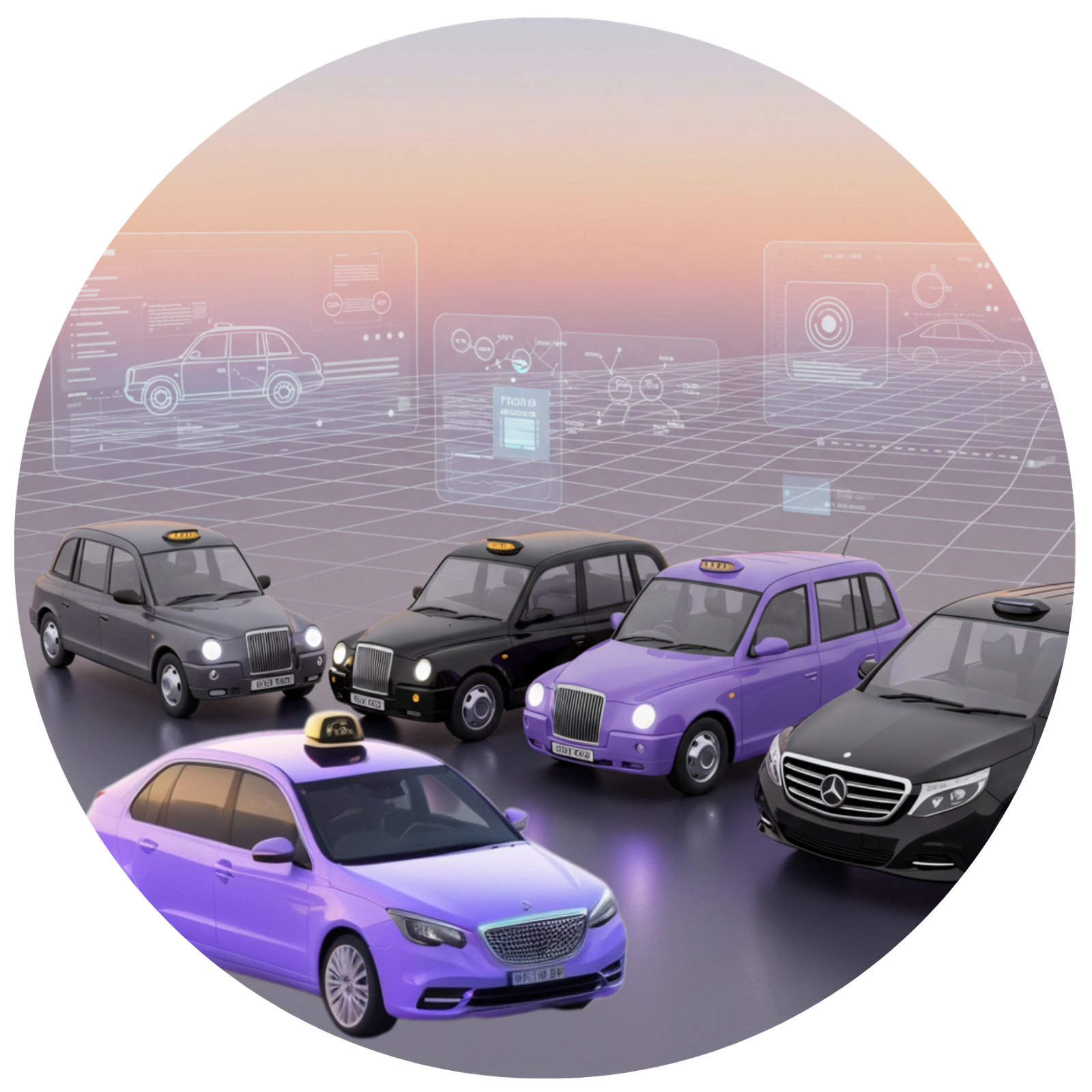 Like-for-like replacement London taxi image for non-fault accident support on the homepage.