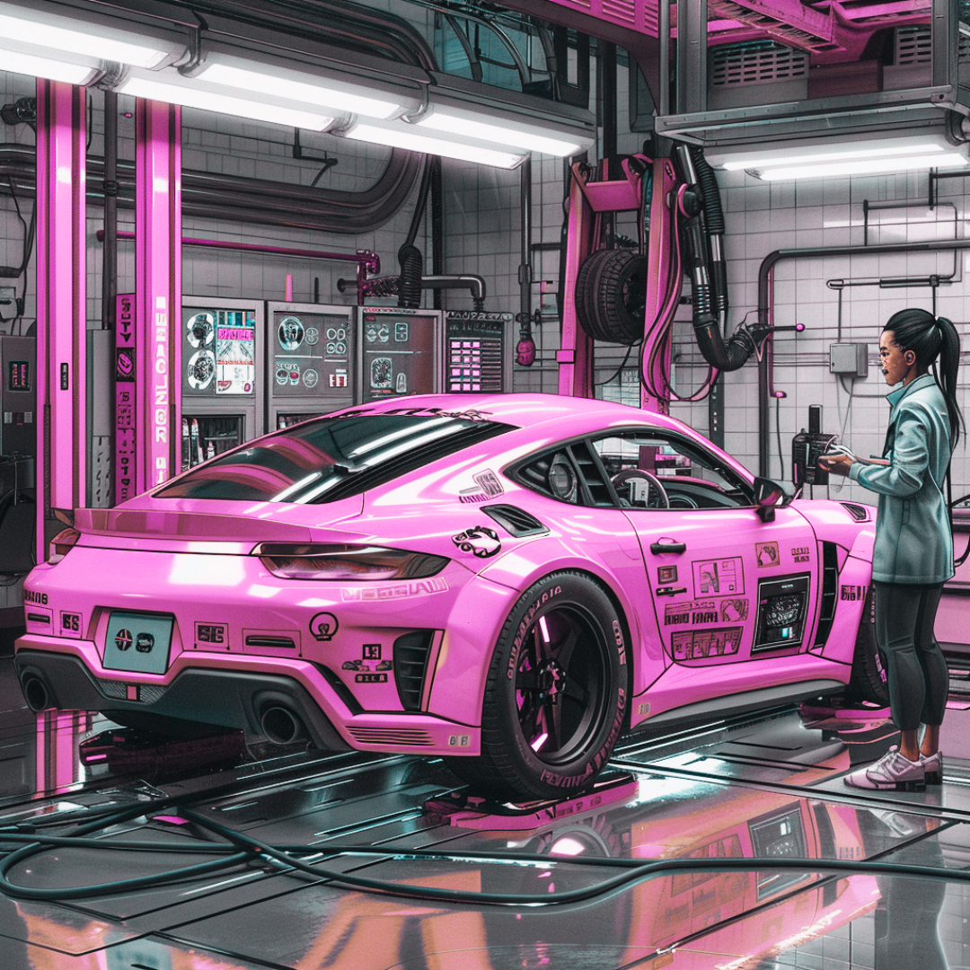 Car inside a workshop during repairs, representing coordinated accident vehicle repairs.