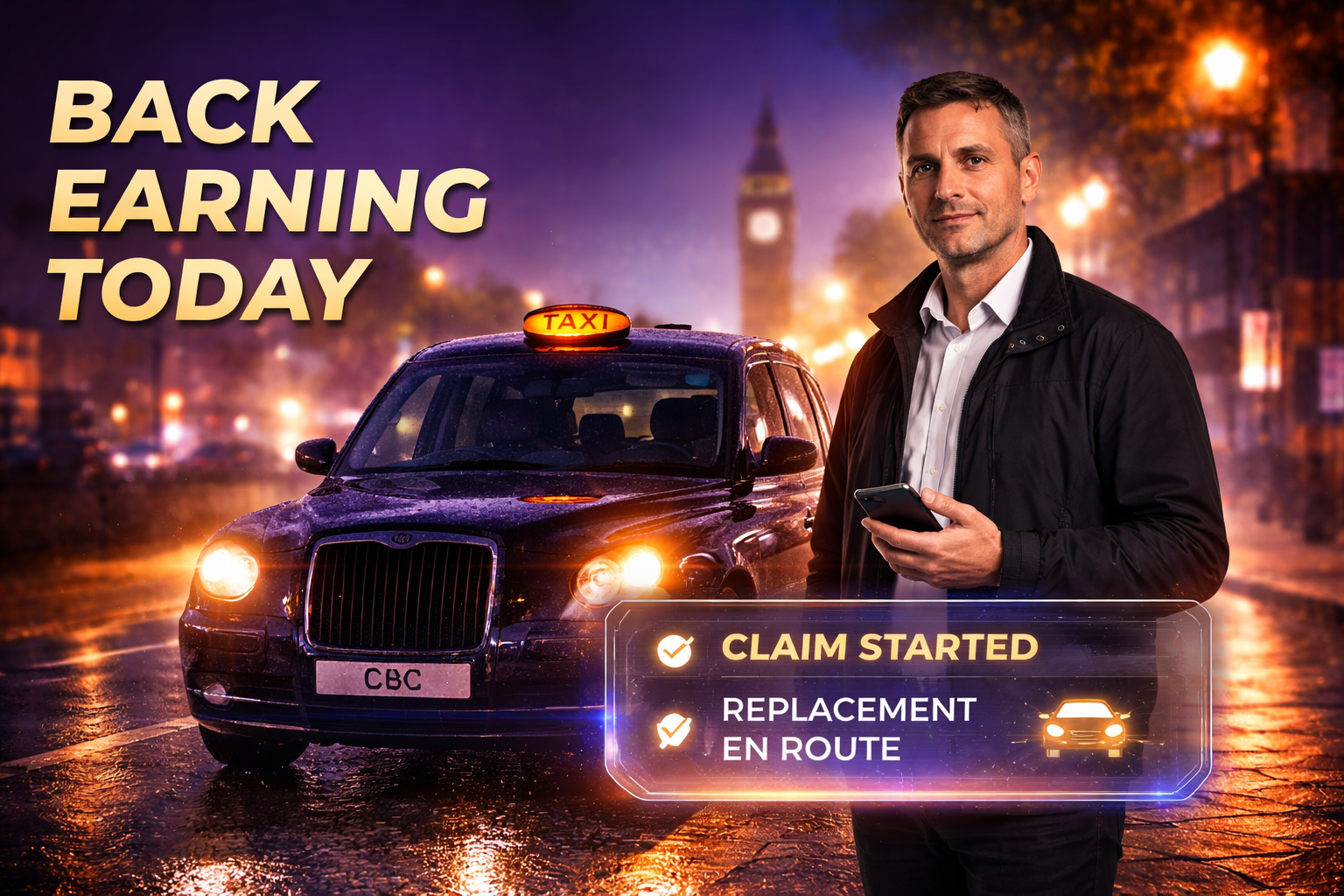 Loss of earnings taxi driver non-fault accident support