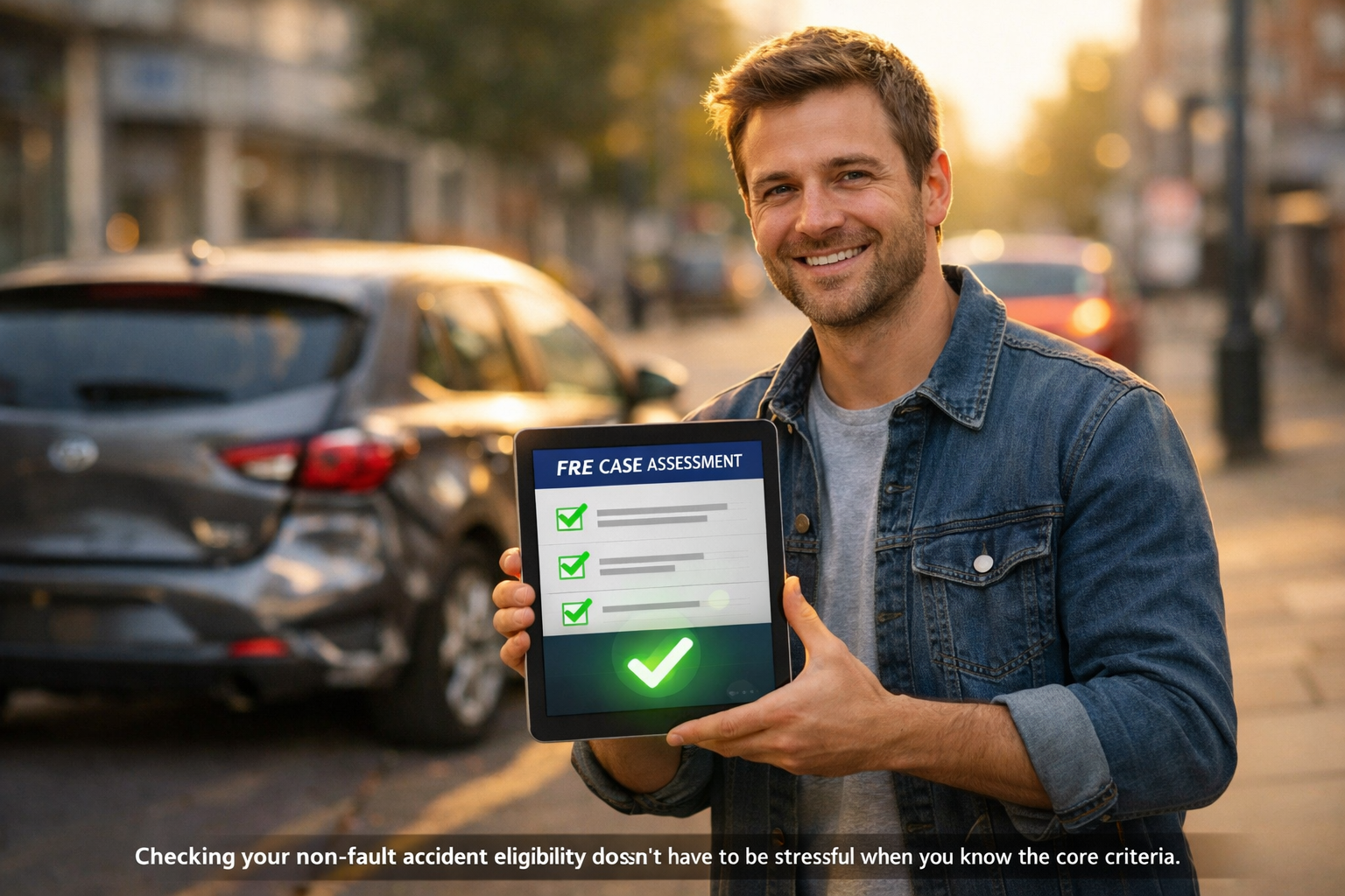 Accident claim eligibility support after a non-fault collision
