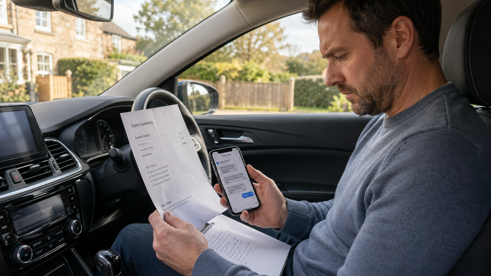 Non-fault accident excess policy paperwork guide