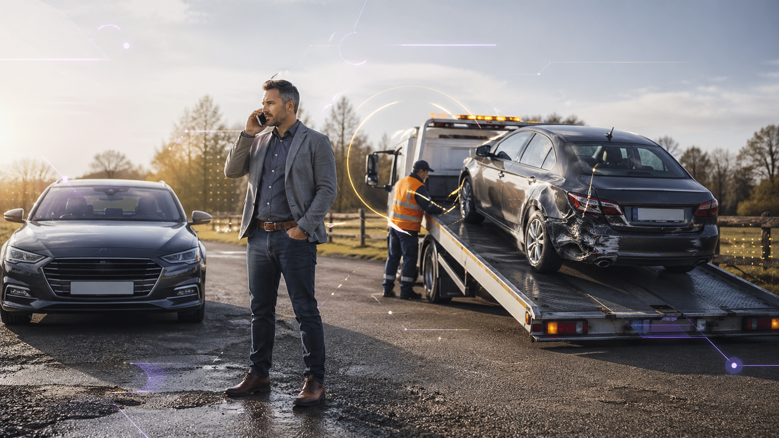 Non-fault accident vehicle recovery and replacement guide