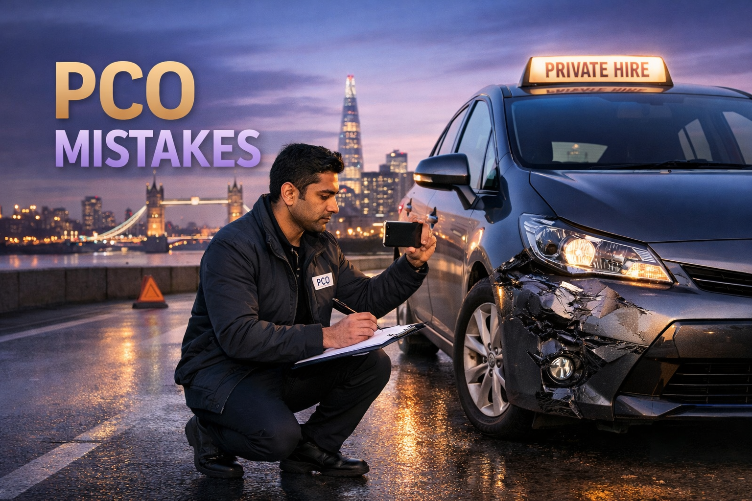 PCO licence London crash mistakes new drivers make 2026